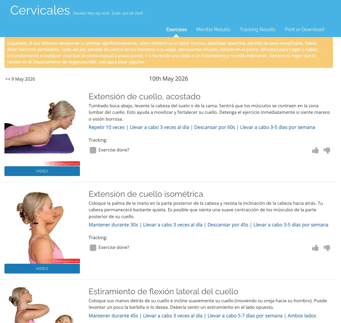 Pauta d’exercicis personalitzada